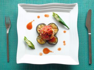 エビ団子蒸し トマトレモンソース