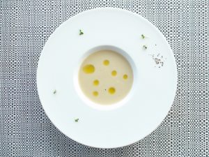 白菜と大豆とベーコンのポタージュ