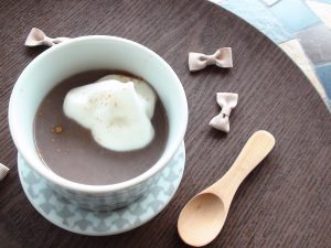 小豆のポタージュ　カプチーノ仕立て